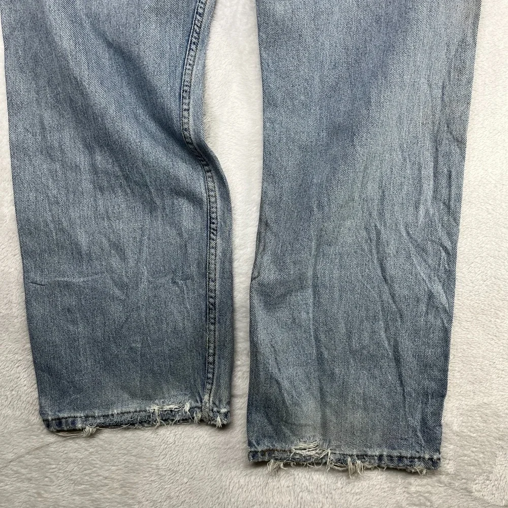 Levi's 505 Straight Leg Jeans Men's 34X31 Blue Denim Pockets Zip‎ Fly - Flaws